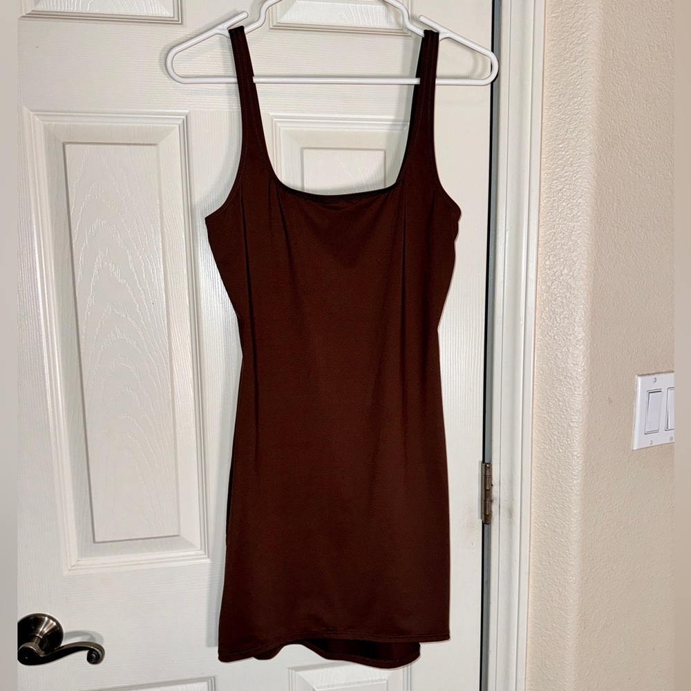Never worn Skims swim brown bodycon mini dress size XL - Picture 2 of 7